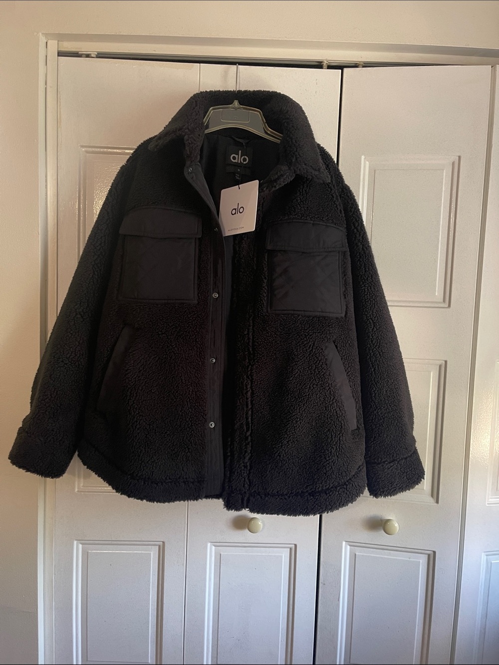 ALO Yoga Black Sherpa Puffer Jacket